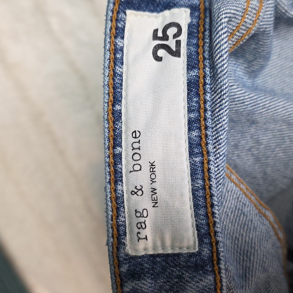Rag & Bone Ruth Super High Rise Ankle Wide Leg Contrast Hem Jeans 25 - Picture 12 of 14